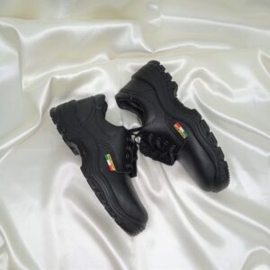 Ανδρικά μαύρα εργατικά παπούτσια με κορδόνι